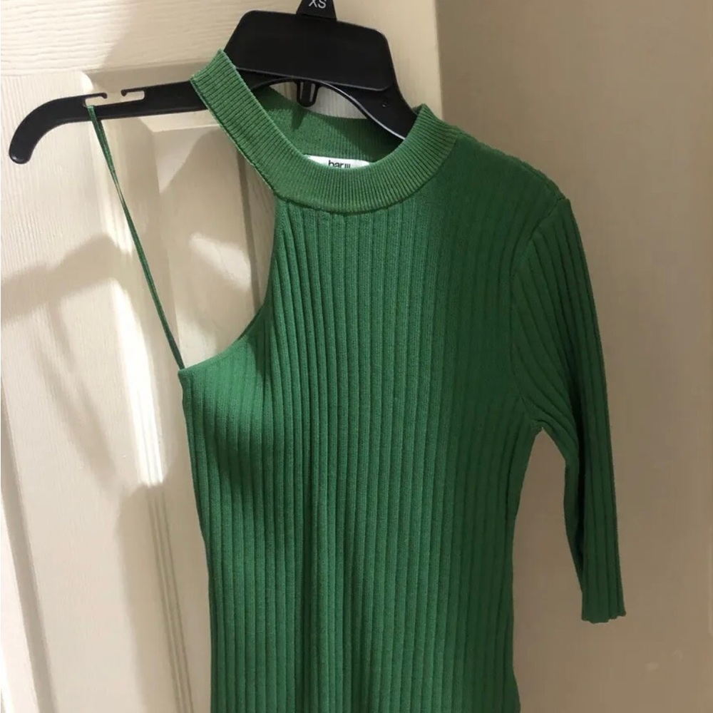 Bar III green one shoulder off size XXS